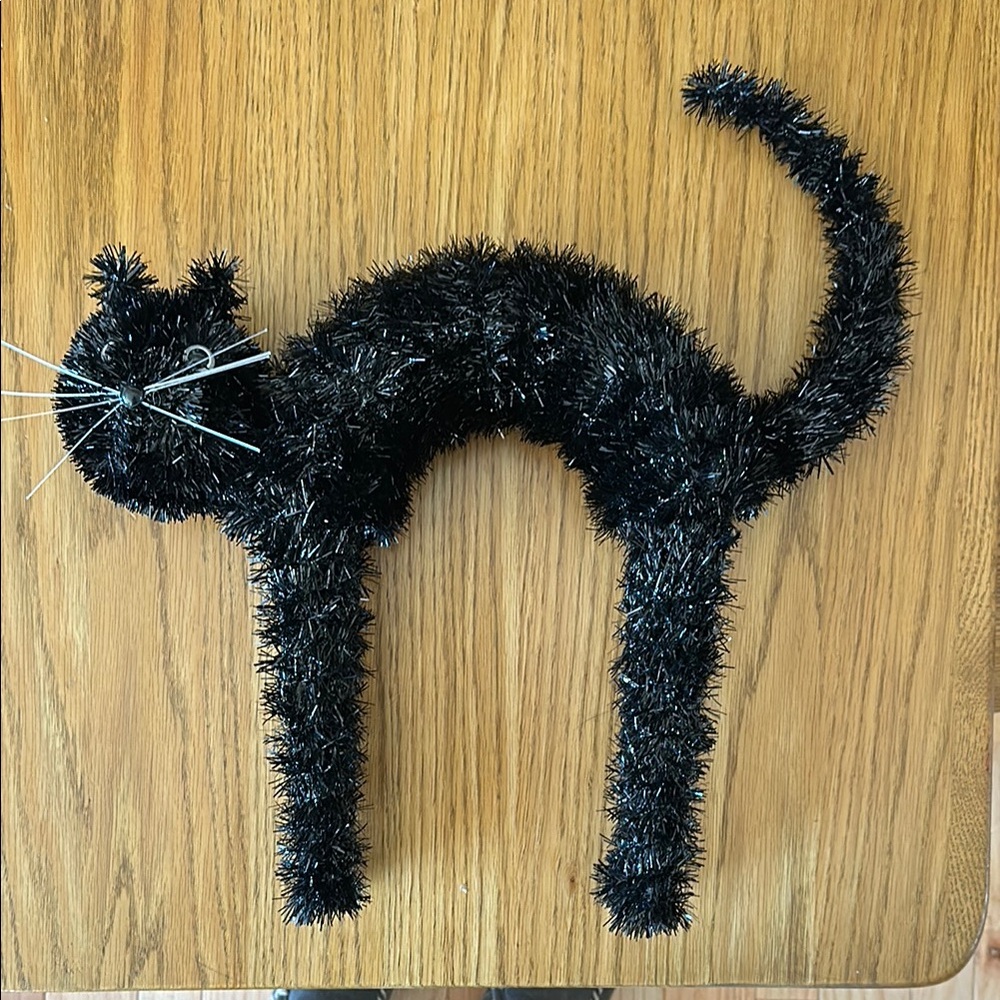 Black Cat Tinsel Decoration